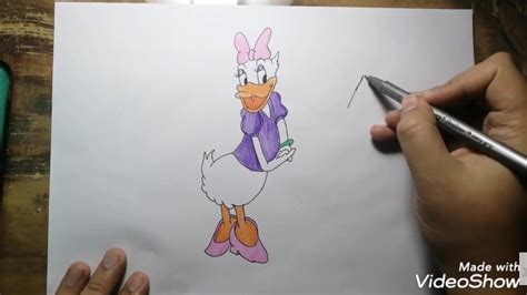 How To Draw Daisy Duck Easy Step By Step Saad Youtube