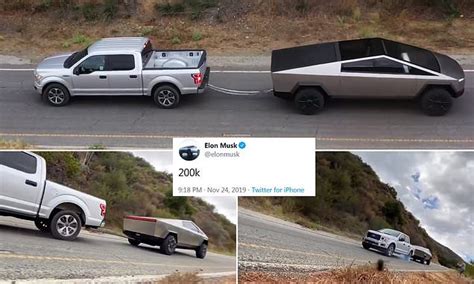 Teslas Cybertruck Takes On Fords F 150 In A Game Of Tug Of War To
