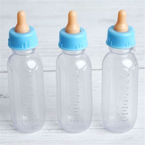 12 Pack Blue Fillable Milk Bottles Efavormart