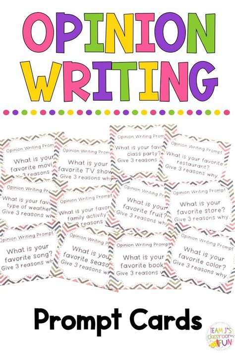 Opinion Writing Prompts For 3rd Graders