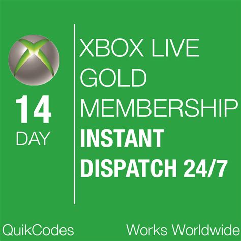 Xbox Live Gold 14 Day 2 Week Trial Codes Instant Dispatch 247
