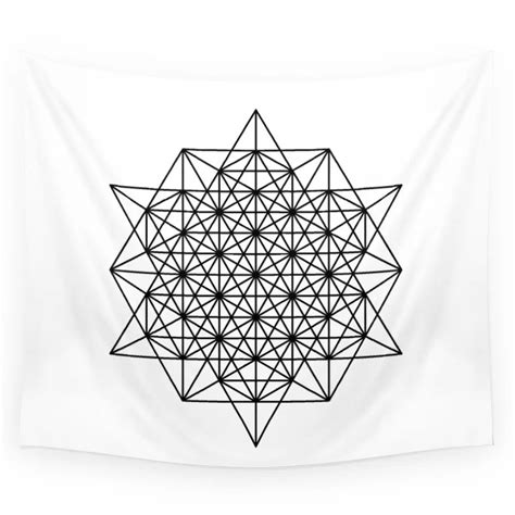 Fashion Mandala Tapestry Star Tetrahedron Sacred Geometry Void Theory