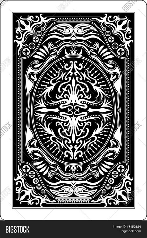 Playing Card Back Vector And Photo Free Trial Bigstock