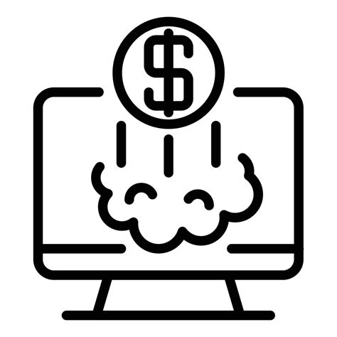 Rocket money loan icon, outline style 15677221 Vector Art at Vecteezy