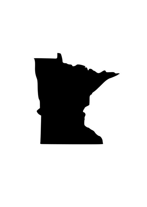 State Of Minnesota Mn Svg Outline Laptop Cup Decal Svg Digital Etsy