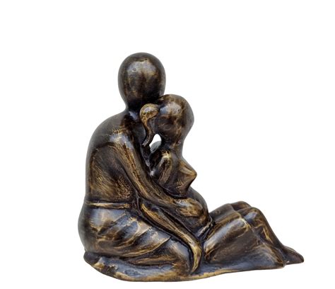 Bronze Sculpture Of A Pregnant Couple Pregnant Woman Maternity T Pregnancy Art
