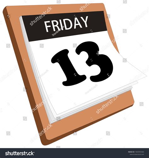 Friday 13th Calendar Illustration Stock Illustration 1904955583