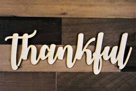 Thankful Sign Thankful wood cutout 3d thankful Sign