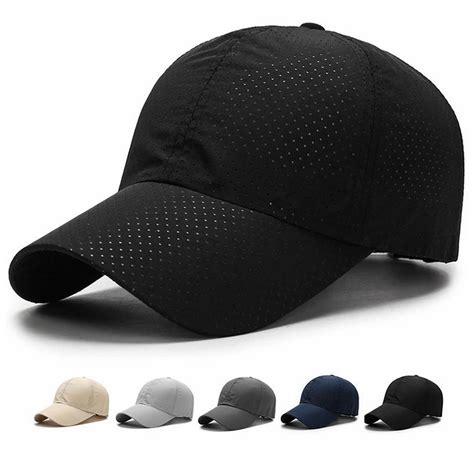Men Women Summer Snapback Quick Dry Mesh Baseball Cap Breathable Hats