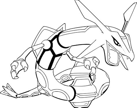 Dibujos de Pokémon Rayquaza Para Niños de 4 Año para Colorear para