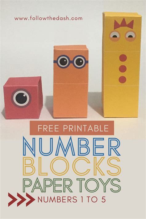 Numberblocks Free Printable Paper Toy Paper Toys Paper Toys Template