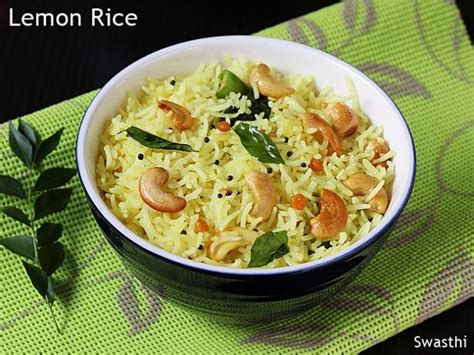 Lemon Rice Recipe How To Make Lemon Rice By Swasthis