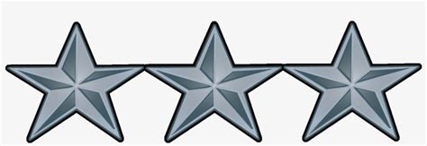 Transparent Stars Military 4 Star General Insignia Free Transparent