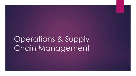 Solution Module 1 Introduction To Operations Supply Chain Management