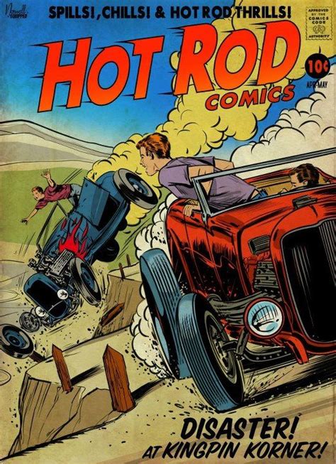 Hot Rod Comic Car Cartoon Cartoon Art Comic Book Covers Comic Books