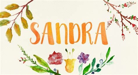 Custom Watercolor Lettering For Name Sandra