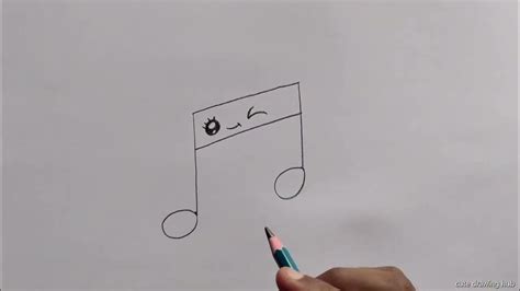 How To Draw A Music Note Step By Step Cute Drawing Hub Youtube