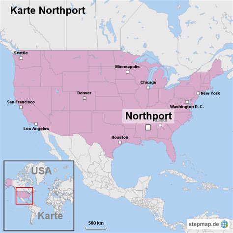 Stepmap Karte Northport Landkarte Für Usa
