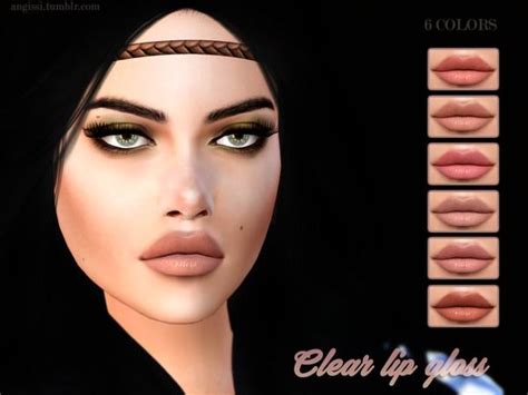 Angissis Clear Lip Gloss Clear Lip Gloss Sims 4 Cc Makeup Sims 4