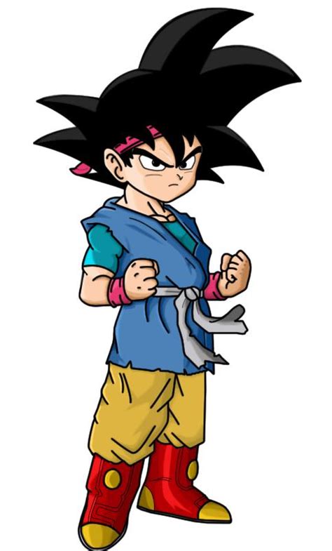 They have been indexed as male child with black eyes and black hair that is to neck length. Anime Manga: Goku Jr