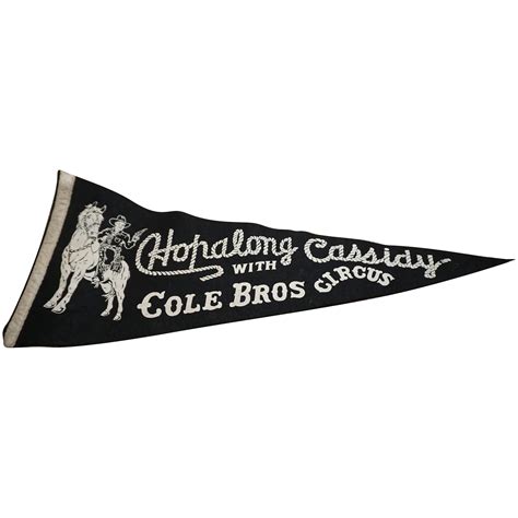 Hopalong Cassidy Cole Bros Circus Pennant Ruby Lane