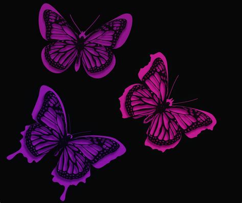 Colorful Neon Butterfly Graphic Design Art In 2019