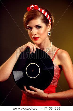 Retro Woman Music Image Photo Free Trial Bigstock