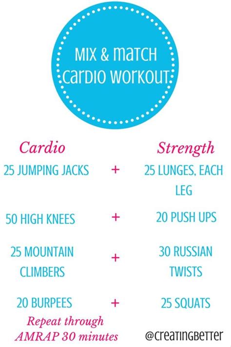 Cardio Strength Workout Strength Workout Workout Mix Cardio