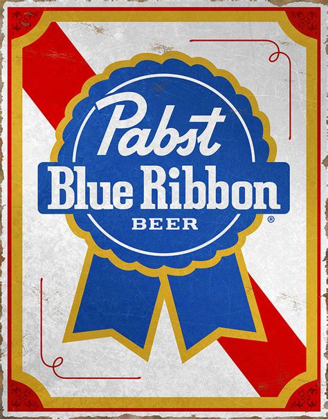 Pabst Blue Ribbon Beer Tin Sign Garage Art