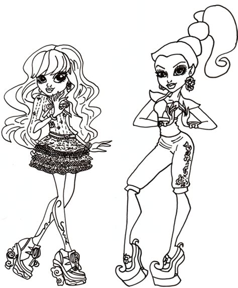 Free Printable Monster High Coloring Pages Twyla And Gigi Coloring Sheet