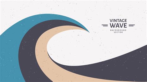 vintage wave vector background illustration. By Imaginicon ...