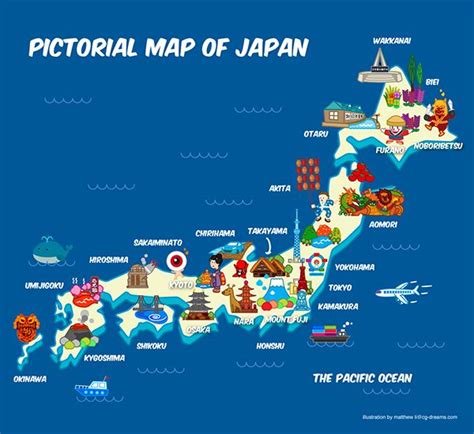 Pictorial Map Of Japan For New Travel Website Japan Map Tokyo Japan