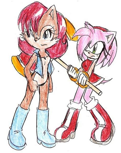 Sally Acorn And Amy Rose Amy Rose Sally Acorn Archie Comics Characters