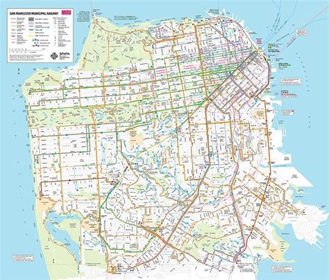 Muni System Map San Francisco Bus San Francisco Transit Map San