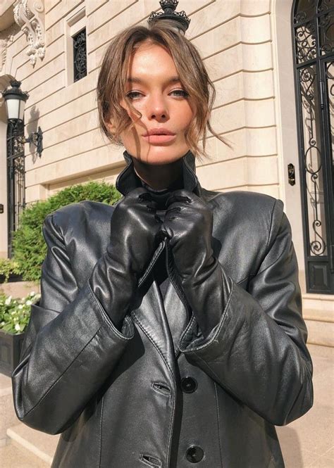 Pinterest Leather Gloves Outfit Leather Gloves Women Long Leather Coat