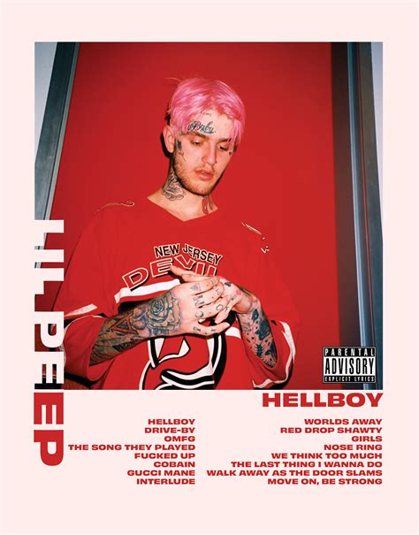 Hellboy Lil Peep 8 X 10 Album Poster Etsy