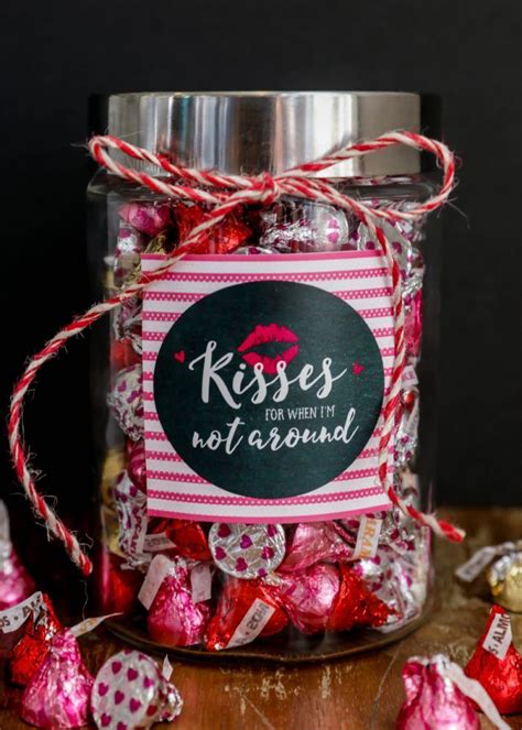 Kisses Jar Cute Valentines Day Ts Valentines Day Decorations