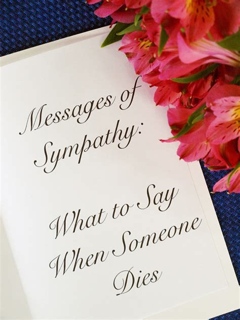 50+ Messages of Sympathy: What to Say When Someone Dies - Holidappy