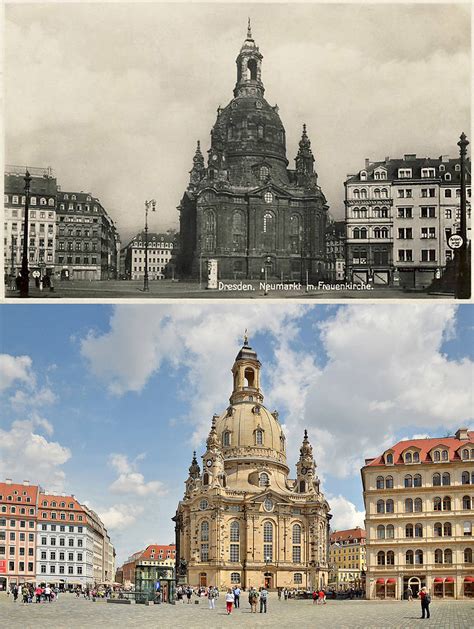 7,293,000 dead 10.47% of the total population. Neumarkt and Frauenkirche, Dresden | Top: Pre-WW2 Postcard ...