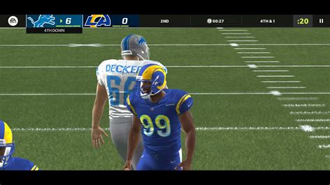 Lions Beat The Rams Madden Youtube