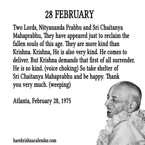 Srila Prabhupadas Quotes For 28 February Hare Krishna Calendar