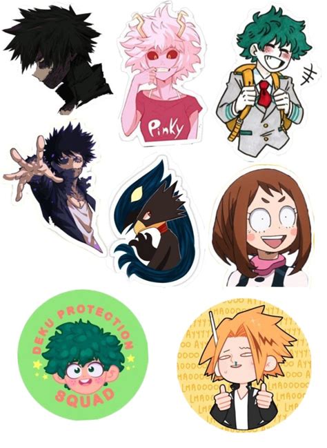 Boku No Hero Academia Sticker Sheet Cartoon Stickers Kawaii Stickers