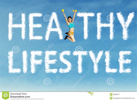 Healthy Lifestyle Word With A Woman Stock Image - Image of ...