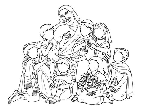 Children Praying To Jesus Coloring Pages