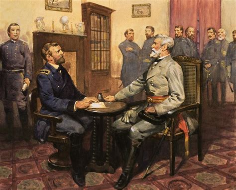 Appomattox Court House Surrender Painting At