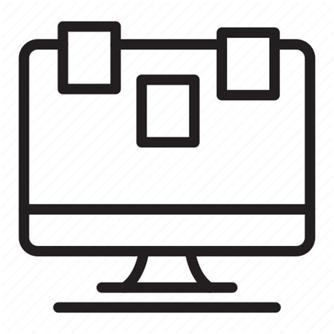 Office Work Business Computer Desktop Monitor Display Icon