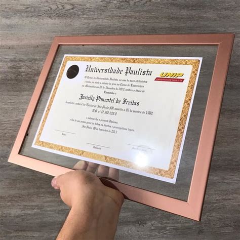 Moldura para diplomas certificados certidões 2 vidros Elo7