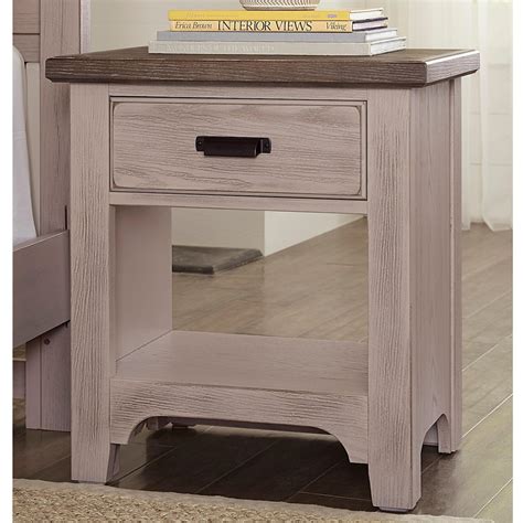 Laurel Mercantile Co Bungalow 741 226 Transitional 1 Drawer Nightstand Dunk And Bright