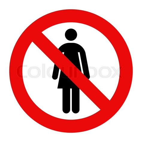 No Woman Sign Isolated On White Stock Vector Colourbox