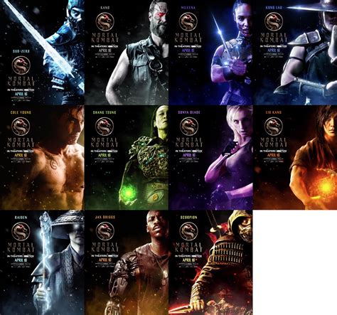 Official Character Posters For Mortal Kombat All Type Movies Downloader
